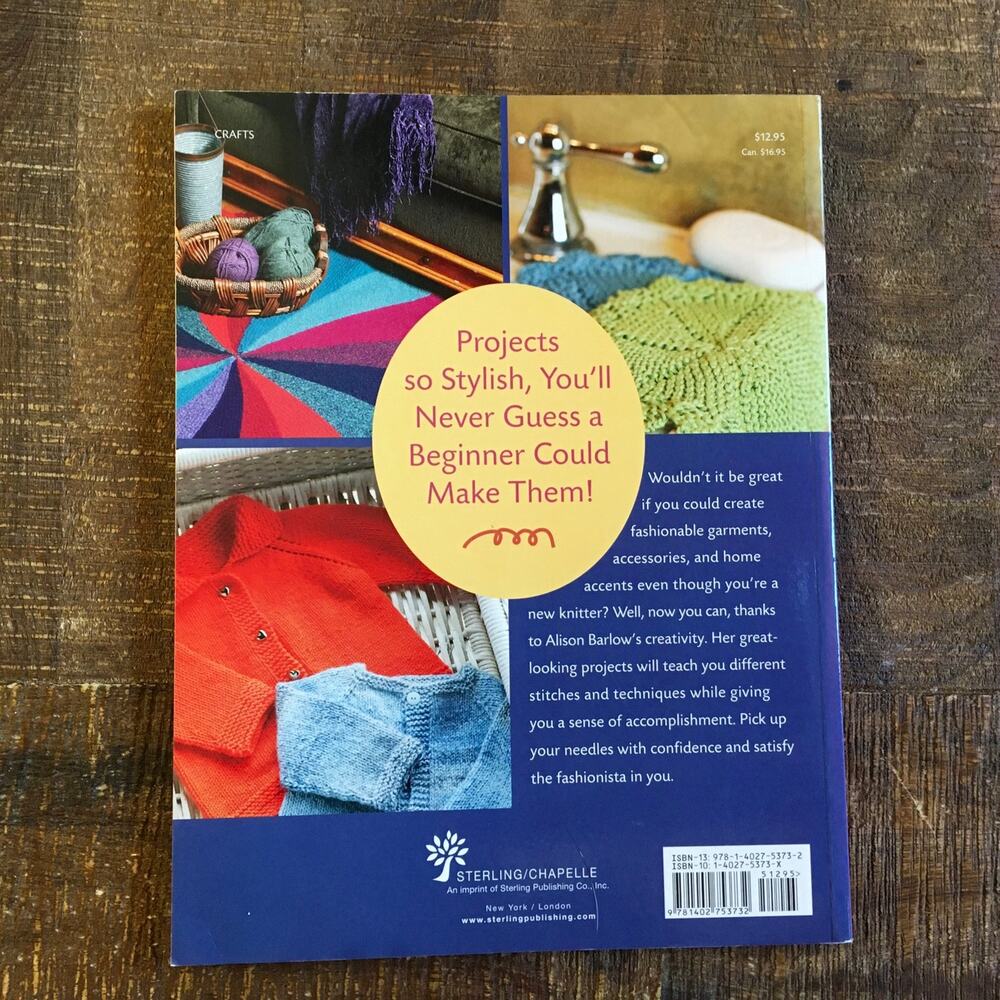 Fashionable Projects For The New knitter Knitting Pattern Book Beginner Wool - Picture 8 of 8